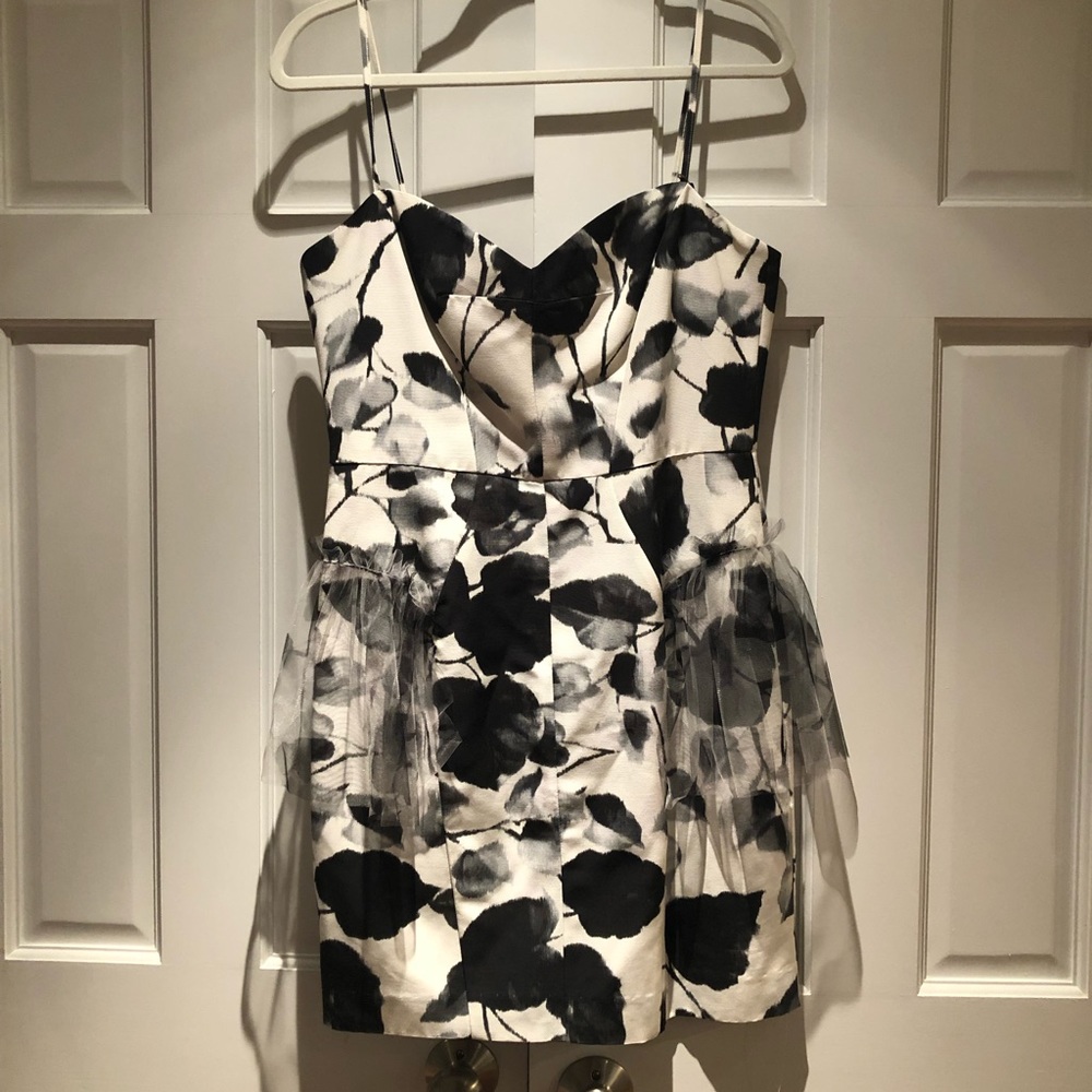 Milly Black and White Ivy Cocktail Dress